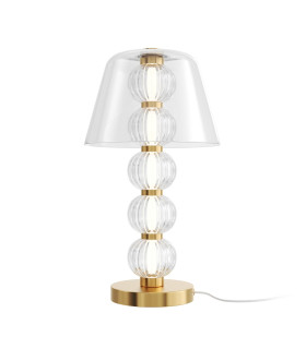 Amulet Modern Glass Table Lamp Gold 3000K 500lm Glass Shade-1