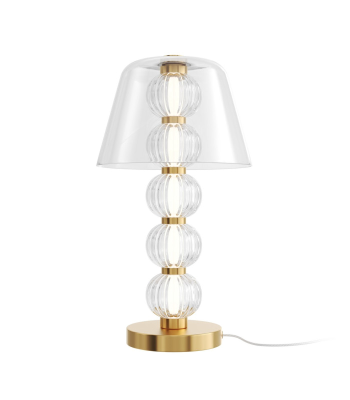 Amulet Modern Glass Table Lamp Gold 3000K 500lm Glass Shade-1