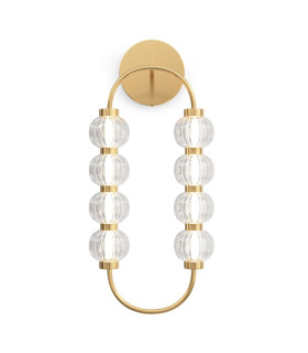 Amulet Ring Modern Wall Lamp Gold 3000K 800lm Glass Shade-1