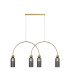 Antic Modern Bar Pendant Ceiling Light Gold 4xE14 Grey Shade-1