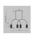 Antic Modern Bar Pendant Ceiling Light Gold 4xE14 Grey Shade-2