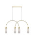 Antic Modern Bar Pendant Ceiling Light Gold 4xE14 White Shade-1