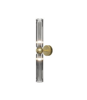 Antic Modern Up & Down Wall Lamp Gold 2xG9 Grey Shade-1