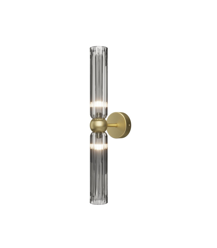 Antic Modern Up & Down Wall Lamp Gold 2xG9 Grey Shade-1