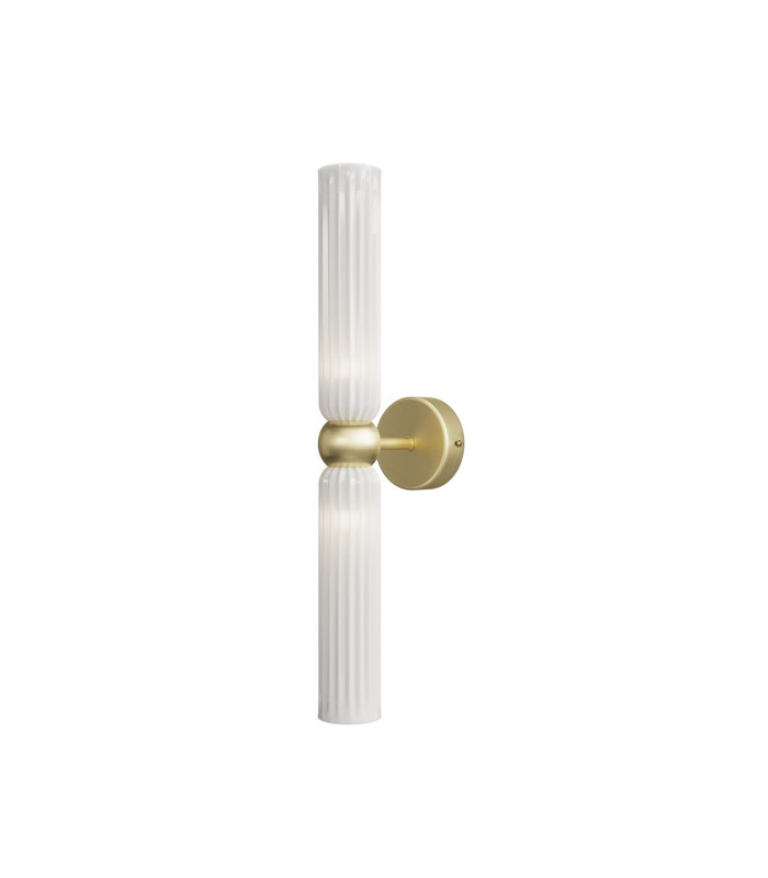 Antic Modern Up & Down Wall Lamp Gold 2xG9 White Shade-1
