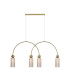 Antic Modern Bar Pendant Ceiling Light Gold 4xE14 Cognac Shade-1