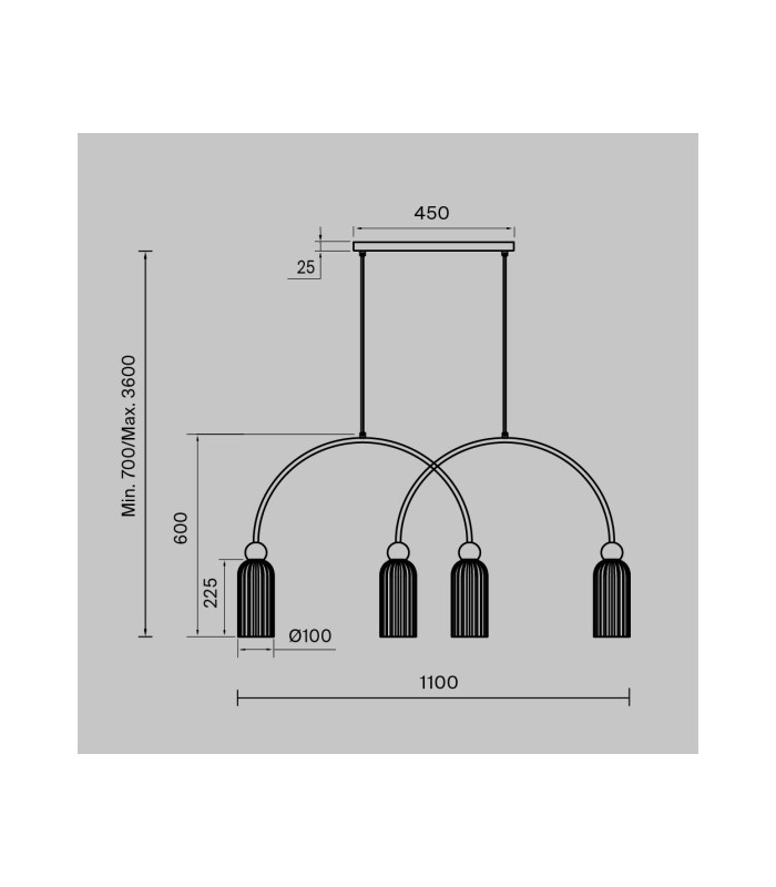 Antic Modern Bar Pendant Ceiling Light Gold 4xE14 Cognac Shade-3
