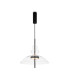 Bangkok Modern 40cm Dome Pendant Ceiling Light Black 3000K 1300lm Glass Shade-1