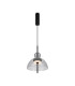 Bangkok I Modern 25cm Dome Pendant Ceiling Light Black 3000K 1300lm Grey Shade-1
