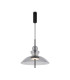 Bangkok Modern 40cm Dome Pendant Ceiling Light Black 3000K 1300lm Grey Shade-1