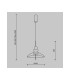 Bangkok Modern 40cm Dome Pendant Ceiling Light Black 3000K 1300lm Grey Shade-3