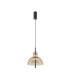 Bangkok I Modern 25cm Dome Pendant Ceiling Light Black 3000K 1300lm Cognac Shade-1