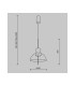 Bangkok I Modern 25cm Dome Pendant Ceiling Light Black 3000K 1300lm Cognac Shade-3