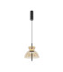 Bangkok II Modern 25cm Dome Pendant Ceiling Light Black 3000K 1300lm Cognac Shade-1