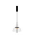 Bangkok I Modern 25cm Dome Pendant Ceiling Light Black 3000K 1300lm Glass Shade-1