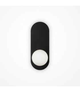 Bao Modern Globe Wall Lights Black 1xG9 White Shade-1