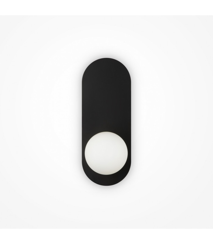 Bao Modern Globe Wall Lights Black 1xG9 White Shade-1
