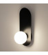 Bao Modern Globe Wall Lights Black 1xG9 White Shade-5