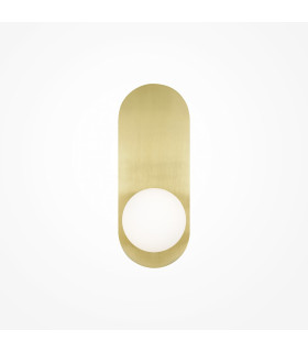 Bao Modern Globe Wall Lights Gold 1xG9 White Shade-1