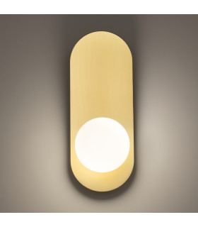 Bao Modern Globe Wall Lights Gold 1xG9 White Shade-2