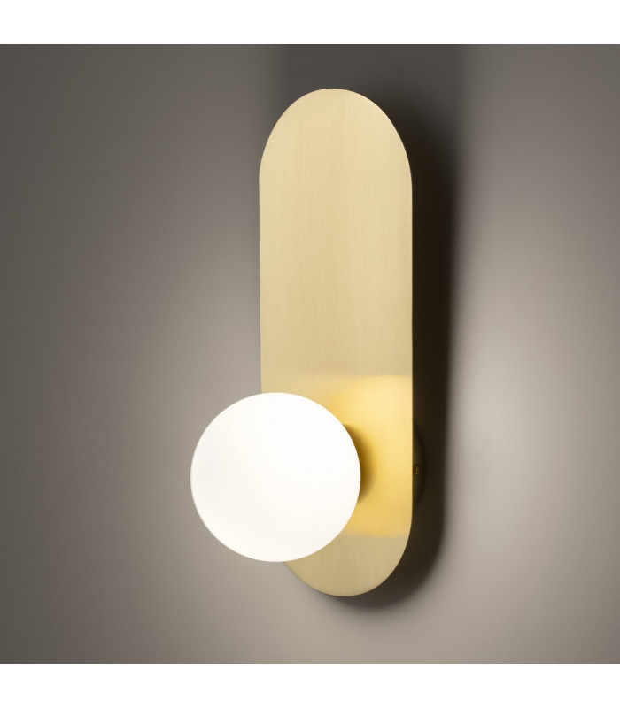 Bao Modern Globe Wall Lights Gold 1xG9 White Shade-5