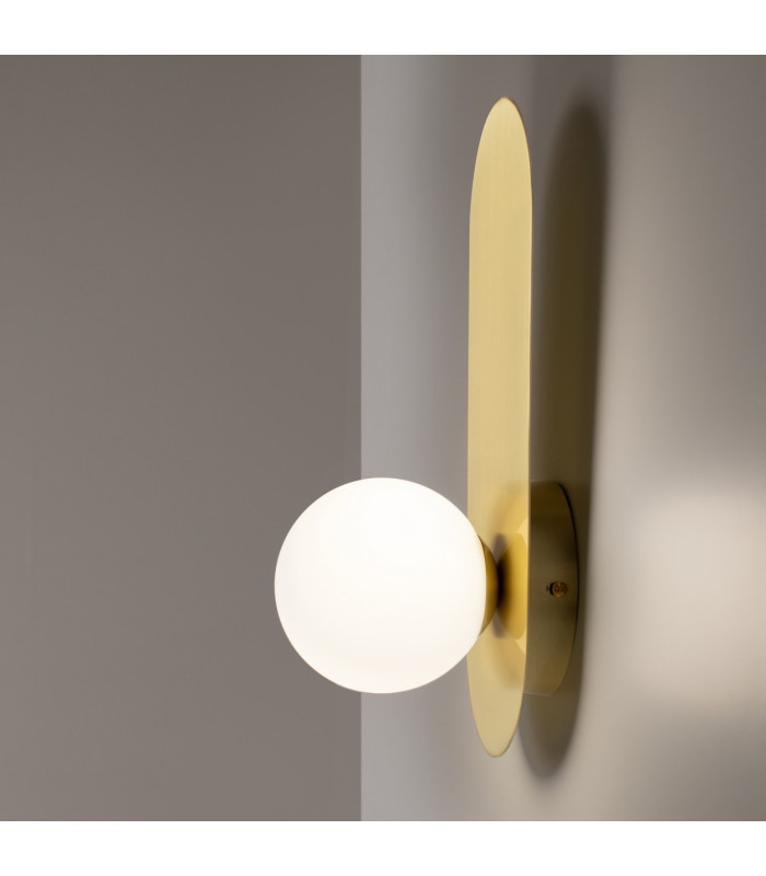 Bao Modern Globe Wall Lights Gold 1xG9 White Shade-6