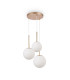 Basic Form Modern Cluster Pendant Ceiling Light Gold 3xE14 White Shade-1