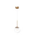 Basic Form Modern 15cm Globe Pendant Ceiling Light Gold 1xG9 Glass Shade-1