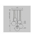 Basic Form Modern Cluster Pendant Ceiling Light Gold 5xG9 Glass Shade-3