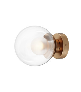 Basic Form Modern 15cm Globe Wall Lights Gold 1xG9 Glass Shade-1