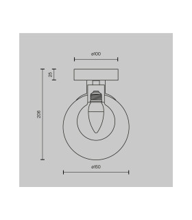 Basic Form Modern 15cm Globe Wall Lights Gold 1xG9 Glass Shade-3