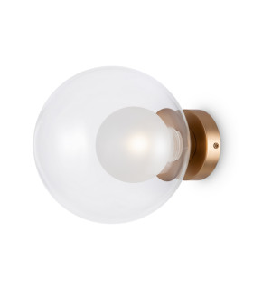 Basic Form Modern 20cm Globe Wall Lights Gold 1xG9 Glass Shade-1