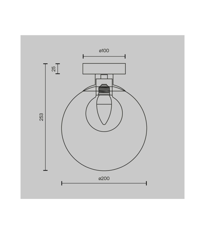 Basic Form Modern 20cm Globe Wall Lights Gold 1xG9 Glass Shade-3