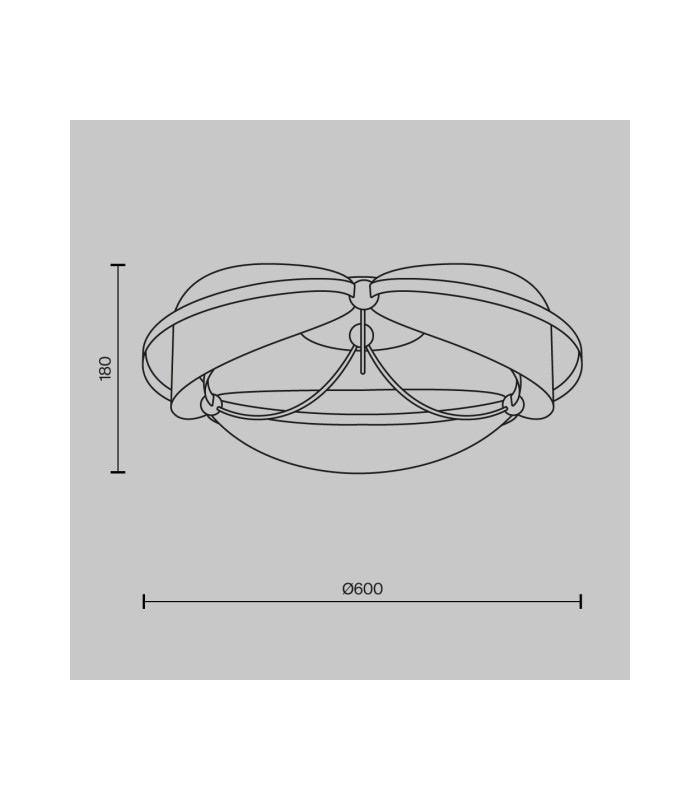 Breeze Modern Integrated LED Semi Flush Ceiling Light Brass 3000K 2700lm Acrylic Shade-3
