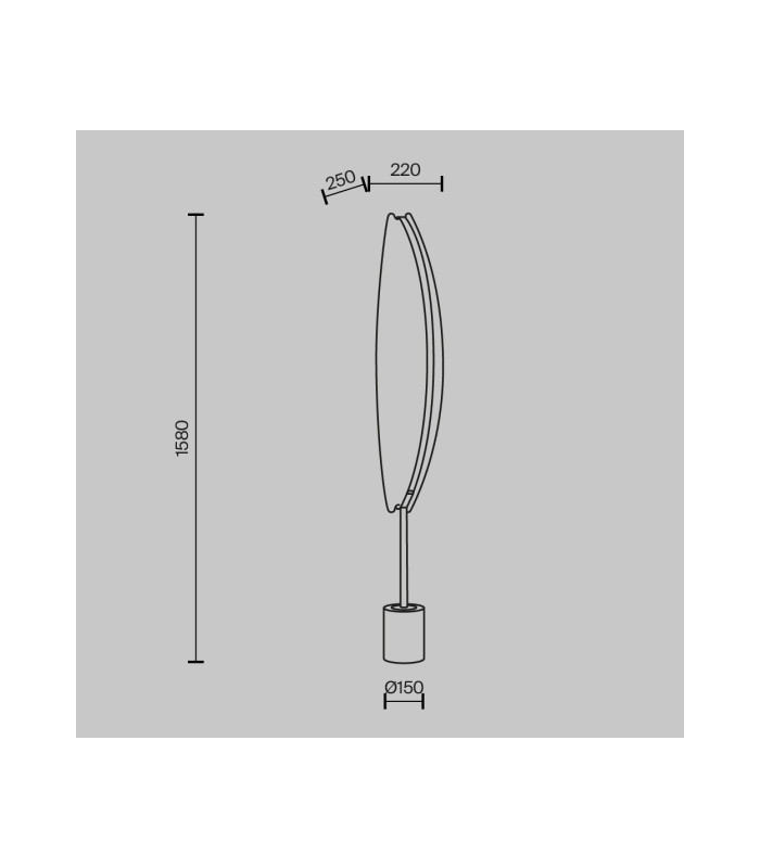 Breeze Modern LED Integrated Floor Lamp Dimmable Brass 3000K 1980lm Acrylic Shade-3