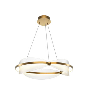 Breeze Modern Pendant Ceiling Light Brass 3000K 2700lm Acrylic Shade-1