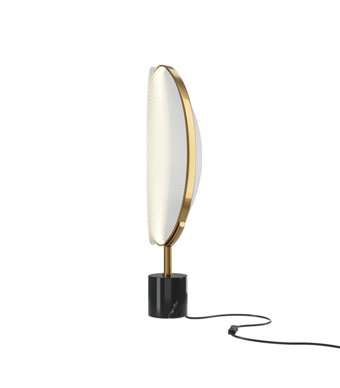 Breeze Modern Integrated LED Table Lamp Dimmable Brass 3000K 870lm Acrylic Shade-1