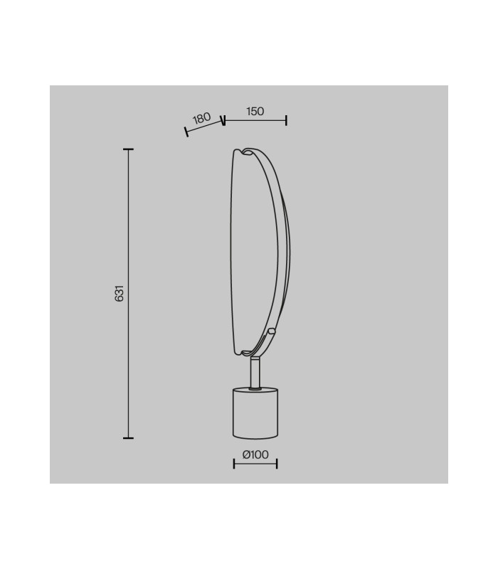 Breeze Modern Integrated LED Table Lamp Dimmable Brass 3000K 870lm Acrylic Shade-3