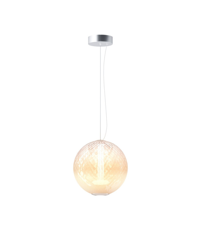 Bruma Modern Globe Pendant Ceiling Light Dimmable Chrome 2700K 2000lm White Shade-1