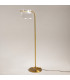 Cabaret Modern Floor Lamp Brass 3000K 850lm Glass Shade-4