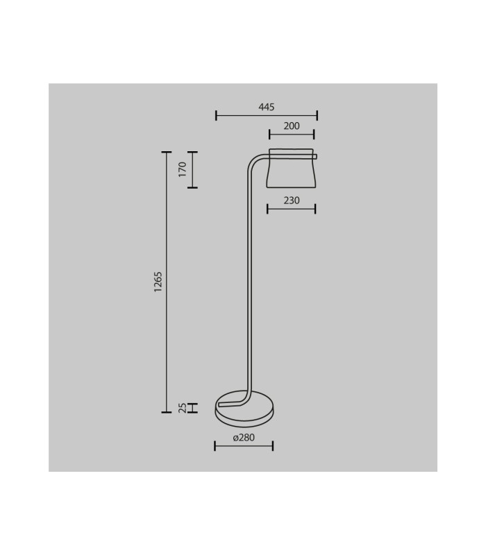 Cabaret Modern Floor Lamp Brass 3000K 850lm Glass Shade-6