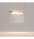 Cabaret Modern Pendant Ceiling Light Brass 3000K 850lm Glass Shade-4
