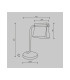 Cabaret Modern Integrated LED Table Lamp Brass 3000K 850lm Glass Shade-6