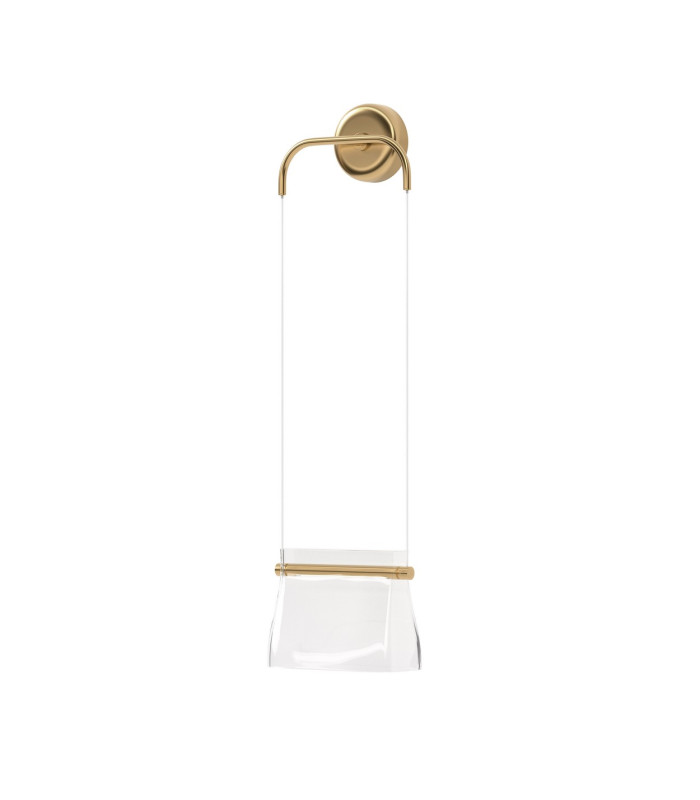 Cabaret Hanging Modern Wall Lamp Brass 3000K 850lm Glass Shade-1