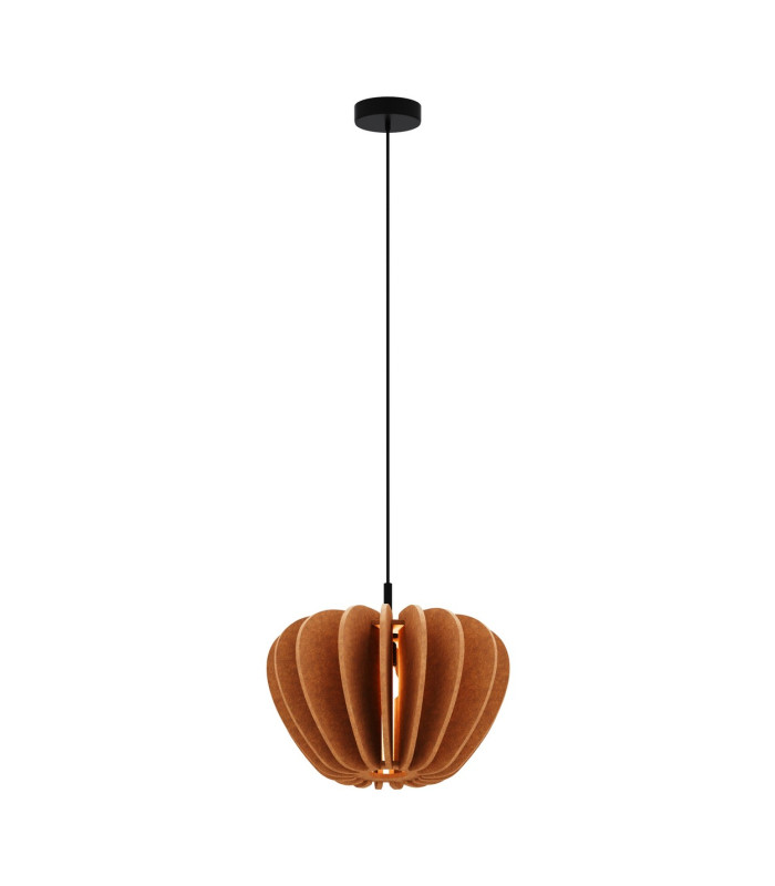 Cambio Modern Pendant Ceiling Light Black 1xE27 Terracotta Shade-1