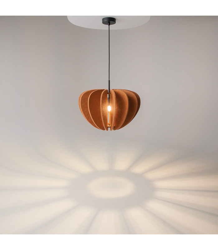 Cambio Modern Pendant Ceiling Light Black 1xE27 Terracotta Shade-2