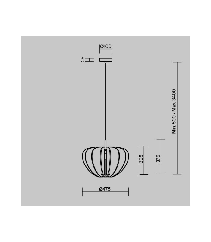 Cambio Modern Pendant Ceiling Light Black 1xE27 Terracotta Shade-7