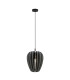 Cambio Slim Modern Pendant Ceiling Light Black 1xE27 Grey Shade-1