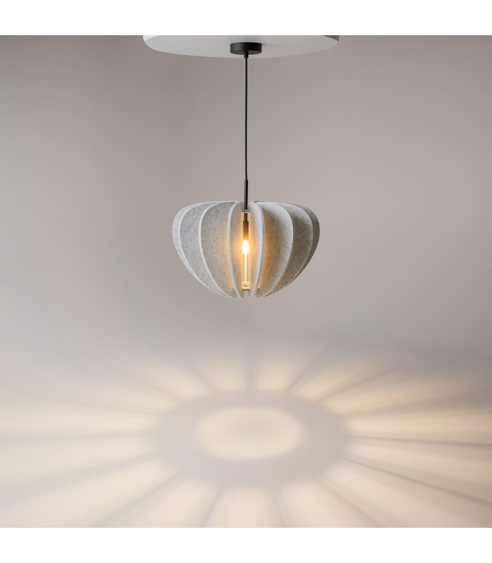 Cambio Modern Pendant Ceiling Light Black 1xE27 Silver Shade-2