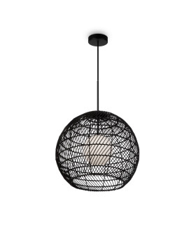 Cane Modern 40cm Dome Pendant Ceiling Light Black 1xG9-1